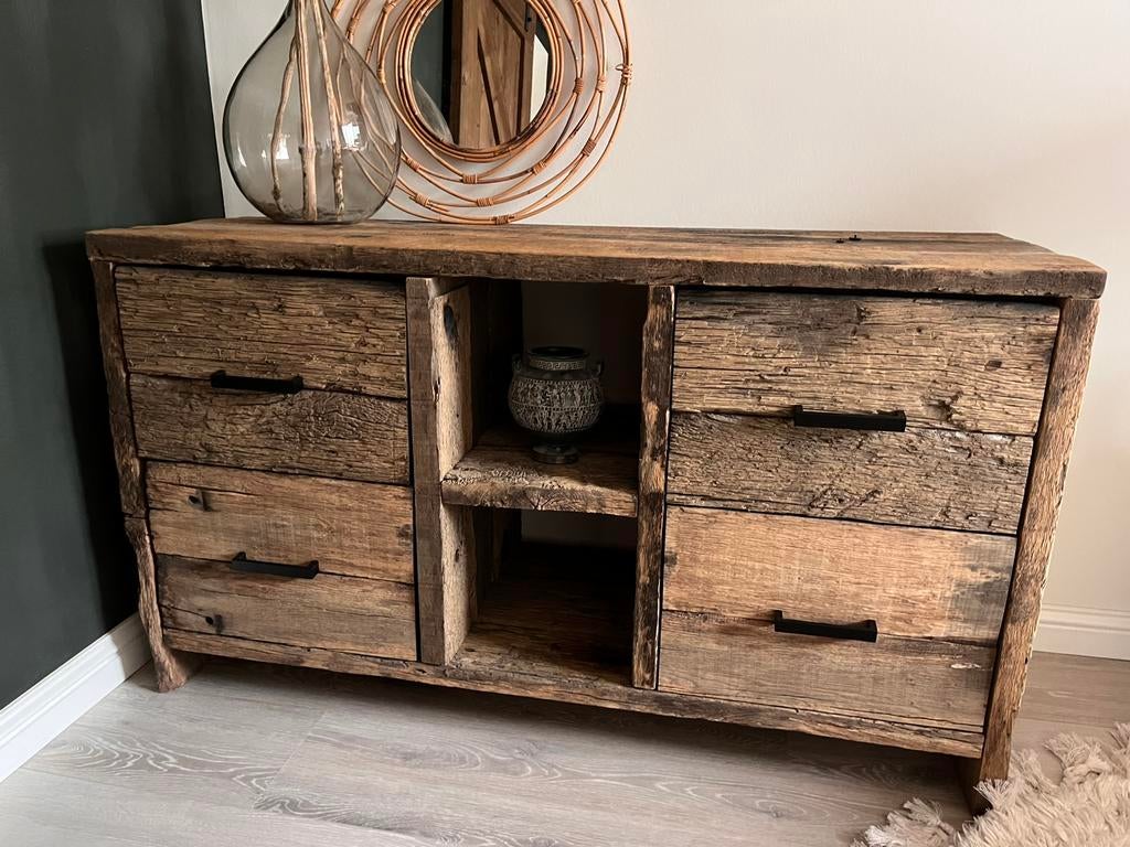 Badkamermeubel oud eiken wagonhout NIEUW!!, Ophalen, 100 tot 150 cm, Nieuw, Minder dan 100 cm