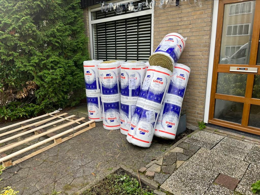 Glaswol originele Ursa voor zolderisolatie met alufolie., Ophalen of Verzenden, Nieuw, Glaswol, 12 cm of meer