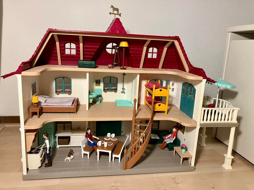 Schleich huis met stal, Ophalen, Zo goed als nieuw, Poppenhuis