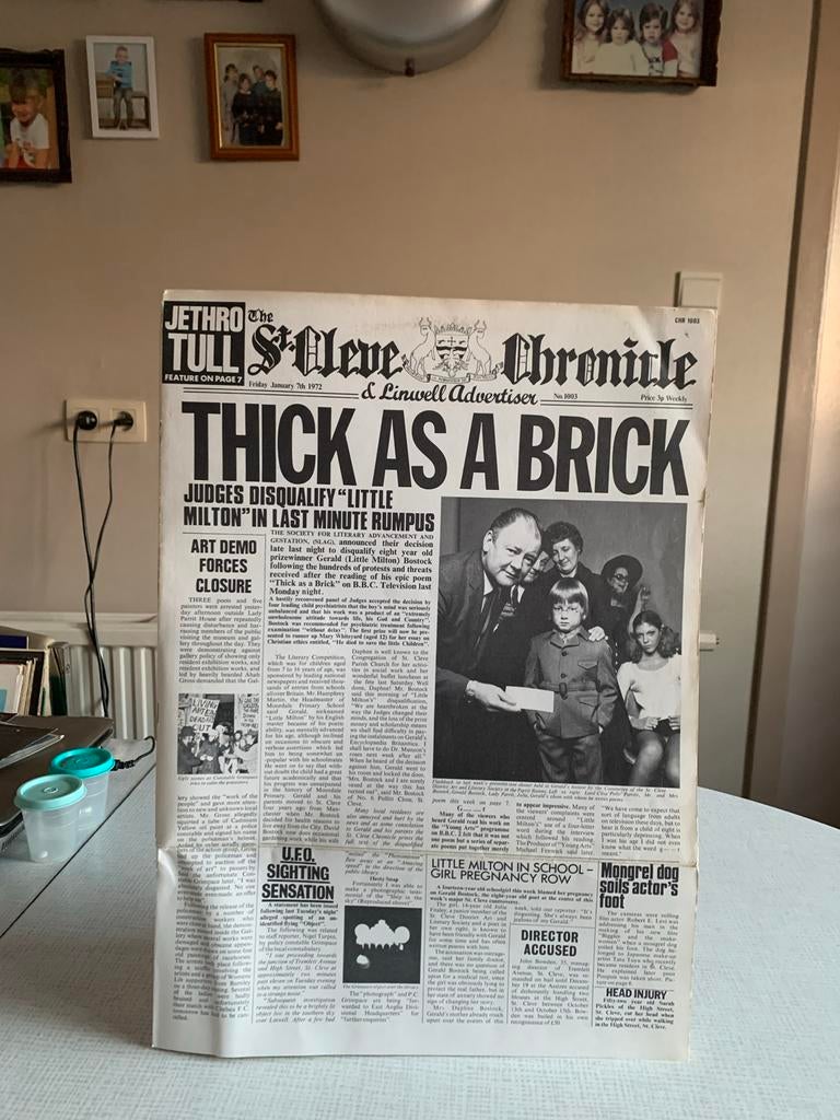Jethro Tull - Thick as a Brick LP, Ophalen of Verzenden, Gebruikt, 12 inch