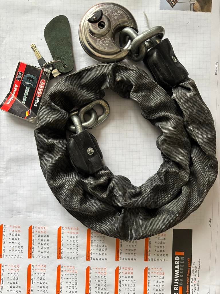 Cyclops kettingslot met Abus Diskus slot, Ophalen, Gebruikt