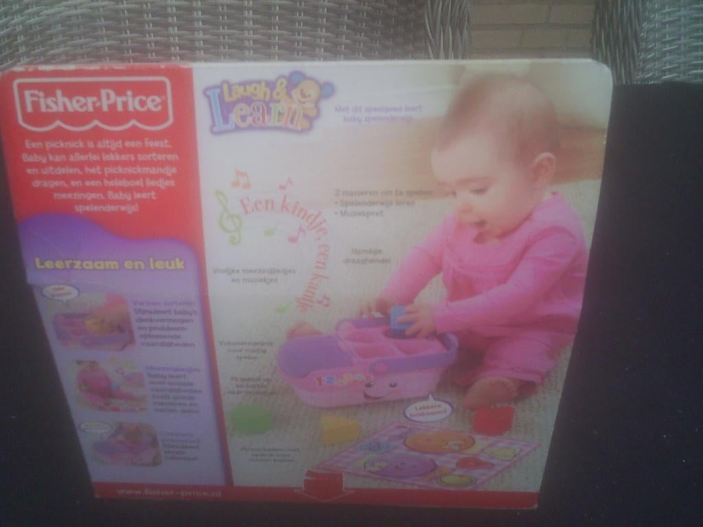 Fisher Price Picknick Mandje met Vormen, Kinderen en Baby's, Speelgoed | Fisher-Price, Zo goed als nieuw, Speelset, Met licht