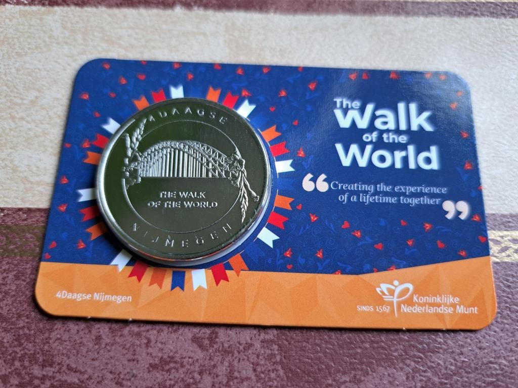 4Daagse Nijmegen Penning 2025 in coincard, Ophalen of Verzenden, Overige materialen, Nederland