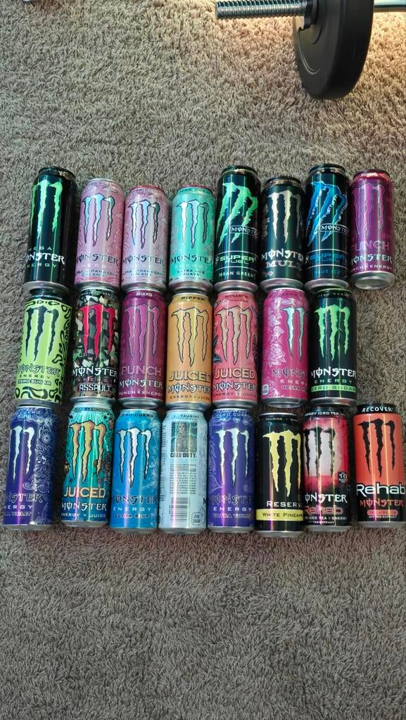 Monster Energy Blikjes Verzameling, Ophalen, Gebruikt, Verpakking