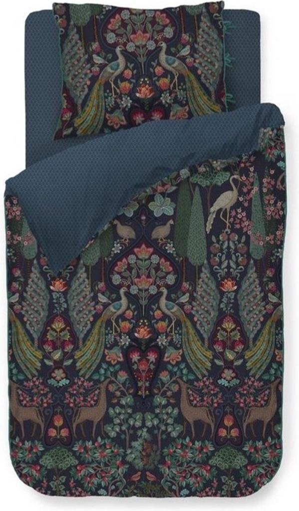 NIEUW Pip dekbedovertrek hoeslaken pauw (Pavoni) donkerblauw, Huis en Inrichting, Slaapkamer | Beddengoed, Eenpersoons, Dekbedovertrek