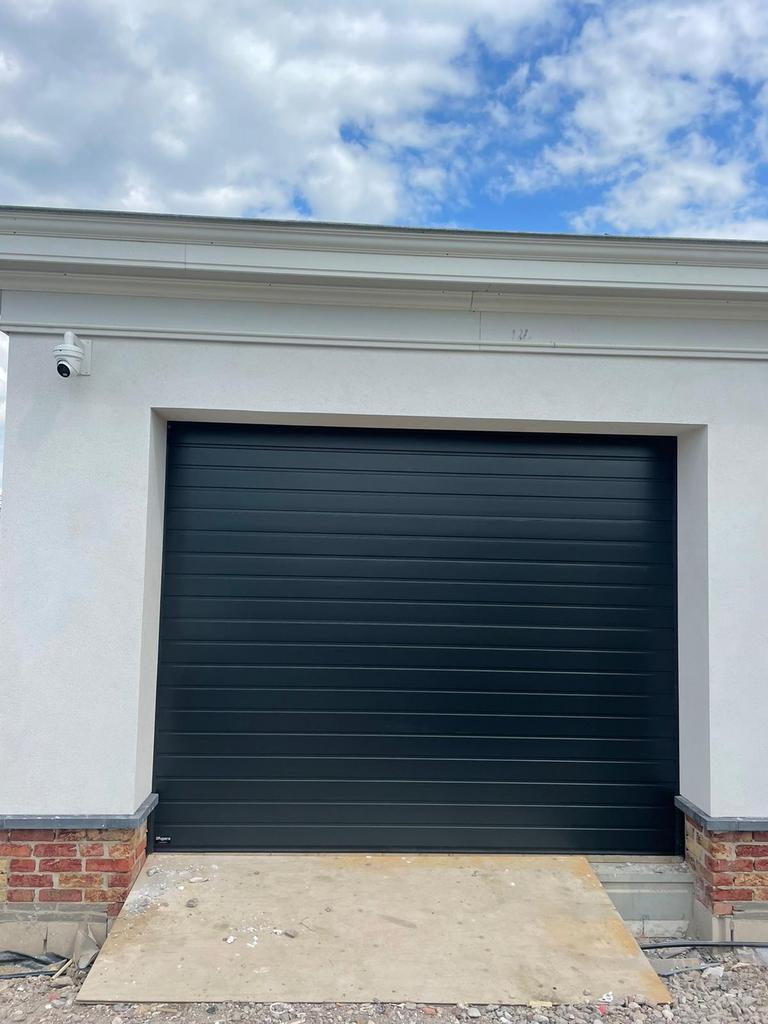 Garagedeur met loopdeur! zeer hoge kwaliteit, 10 std kleuren, Ophalen of Verzenden, Metaal, 120 cm of meer, 215 cm of meer
