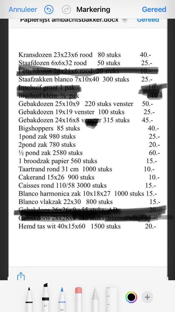 Gebak doos / papieren zakken