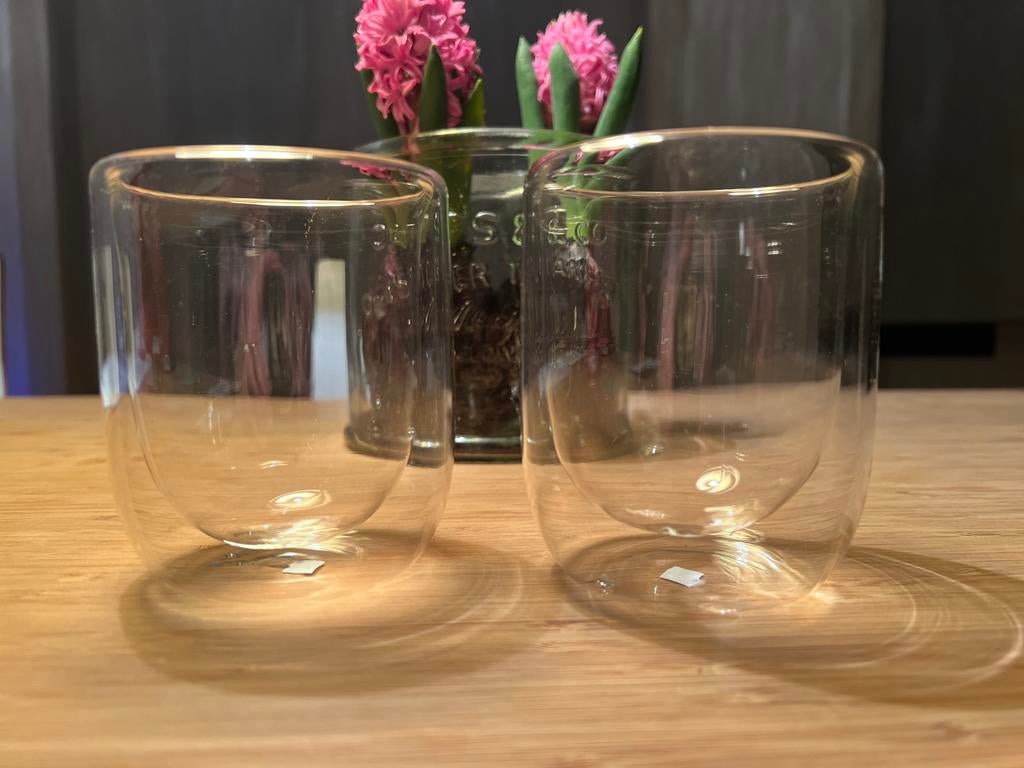 Dubbelwandige koffie glazen, Glas of Glazen, Nieuw, Ophalen of Verzenden, Glas