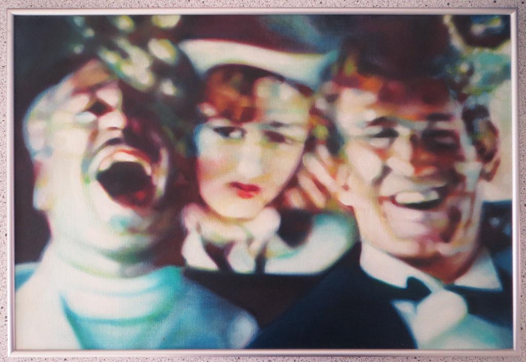 Schilderij Cisca Bogman Mannengrap 40 x 60 cm kleurrijk olie, Ophalen of Verzenden