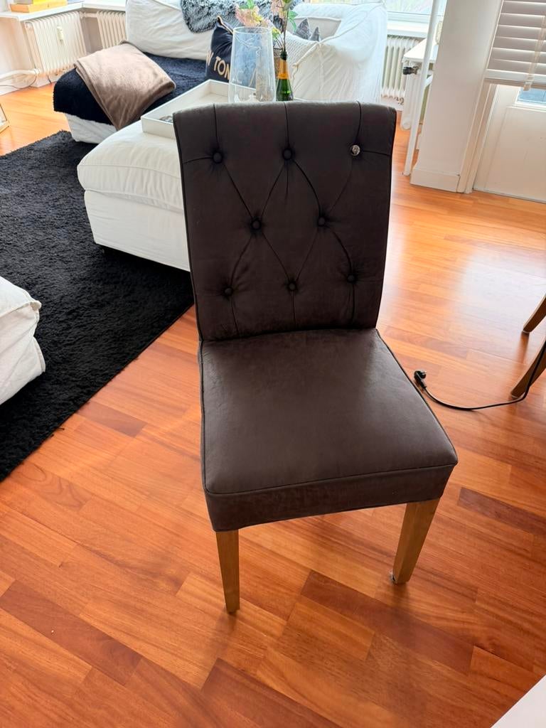 4 stoelen riviera maison, Huis en Inrichting, Stoelen, Ophalen of Verzenden, Zo goed als nieuw, Bruin, Vier