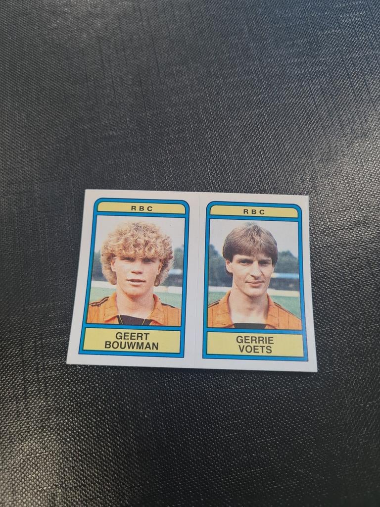 Panini Voetbal 84 sticker Geert Bouwman Gerrie Voets, Verzamelen, Ophalen of Verzenden