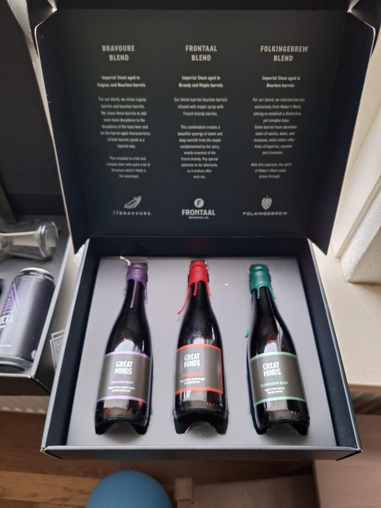 4x Frontaal bier Trifecta Great Minds Series bierpakket, Verzamelen, Biermerken, Nieuw, Flesje(s), Overige merken, Ophalen of Verzenden