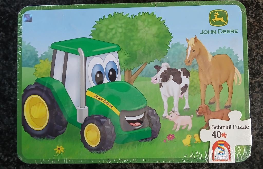 John Deere  (afbeelding) trekker puzzels in blik, Ophalen, 10 tot 50 stukjes, Nieuw