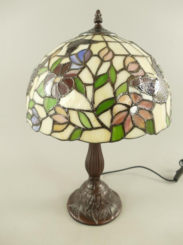Tiffany-lamp met vlinderdesign, E27 fitting, 46 cm hoog, Ophalen of Verzenden