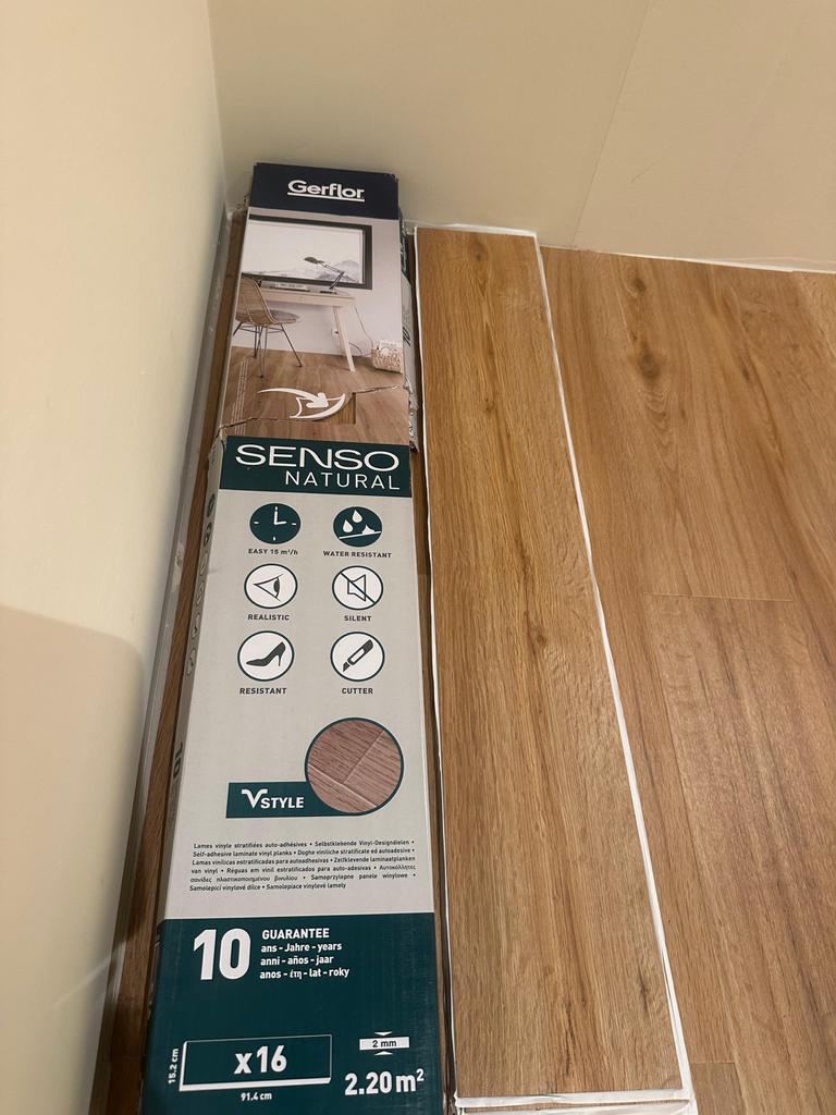 Nieuw! 4 pakken zelfklevende PVC Hornbach (GERFLOR Senso), Ophalen, Kunststof, 50 tot 150 cm, Overige typen