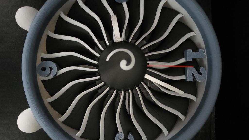 Unieke Vliegtuigmotor Klok - Tafelklok, Ophalen of Verzenden, Nieuw, Analoog, Staande klok