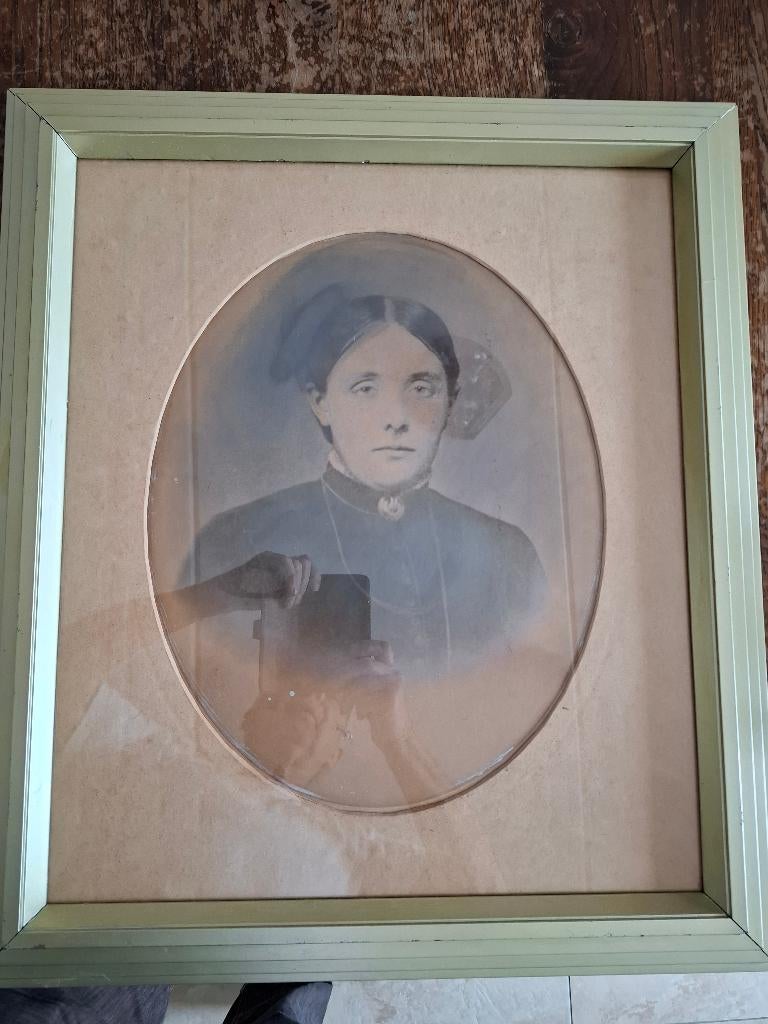 foto vrouw omstreeks 1885, Verzenden, Voor 1940, Gebruikt, Overige onderwerpen