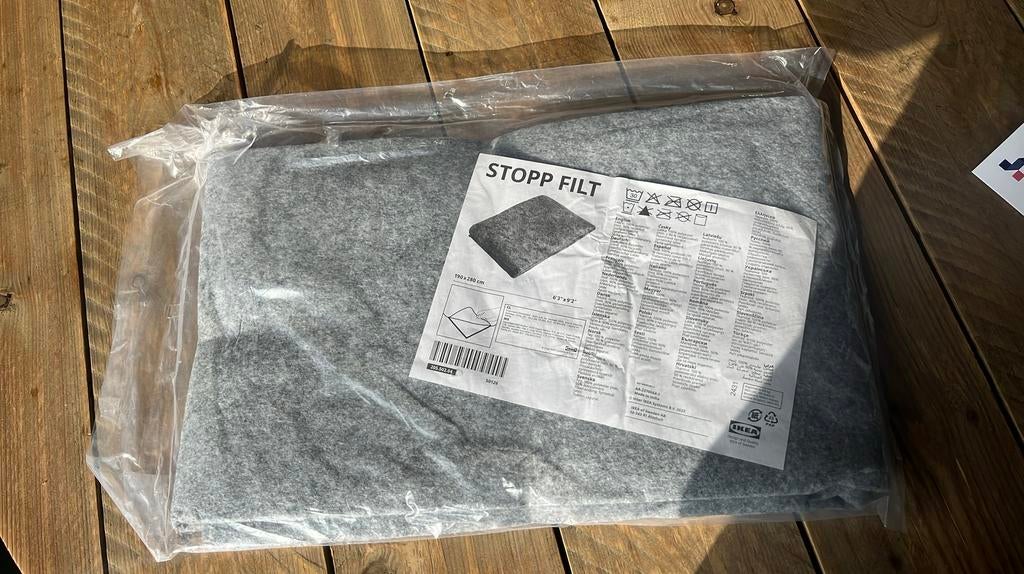 Ikea Stopp filt, Huis en Inrichting, Stoffering | Tapijten en Kleden, Ophalen, 150 tot 200 cm, Grijs, Rechthoekig