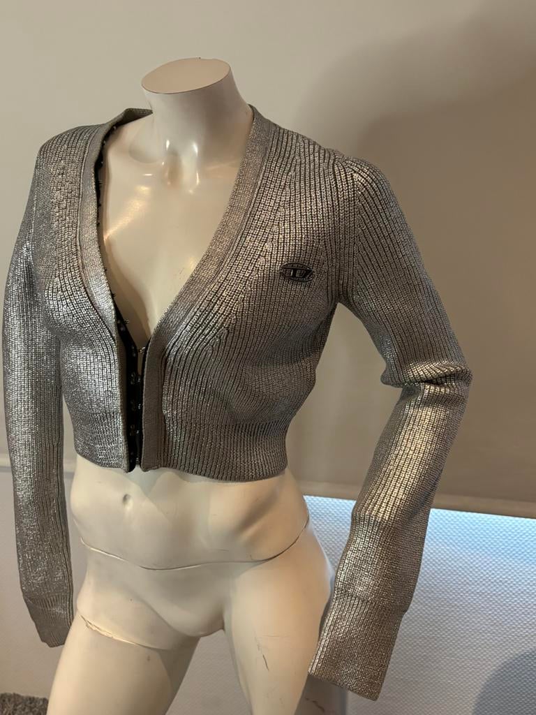 Diesel zilverkleurig vestje maat s, Kleding | Dames, ., Ophalen of Verzenden, Zo goed als nieuw, .