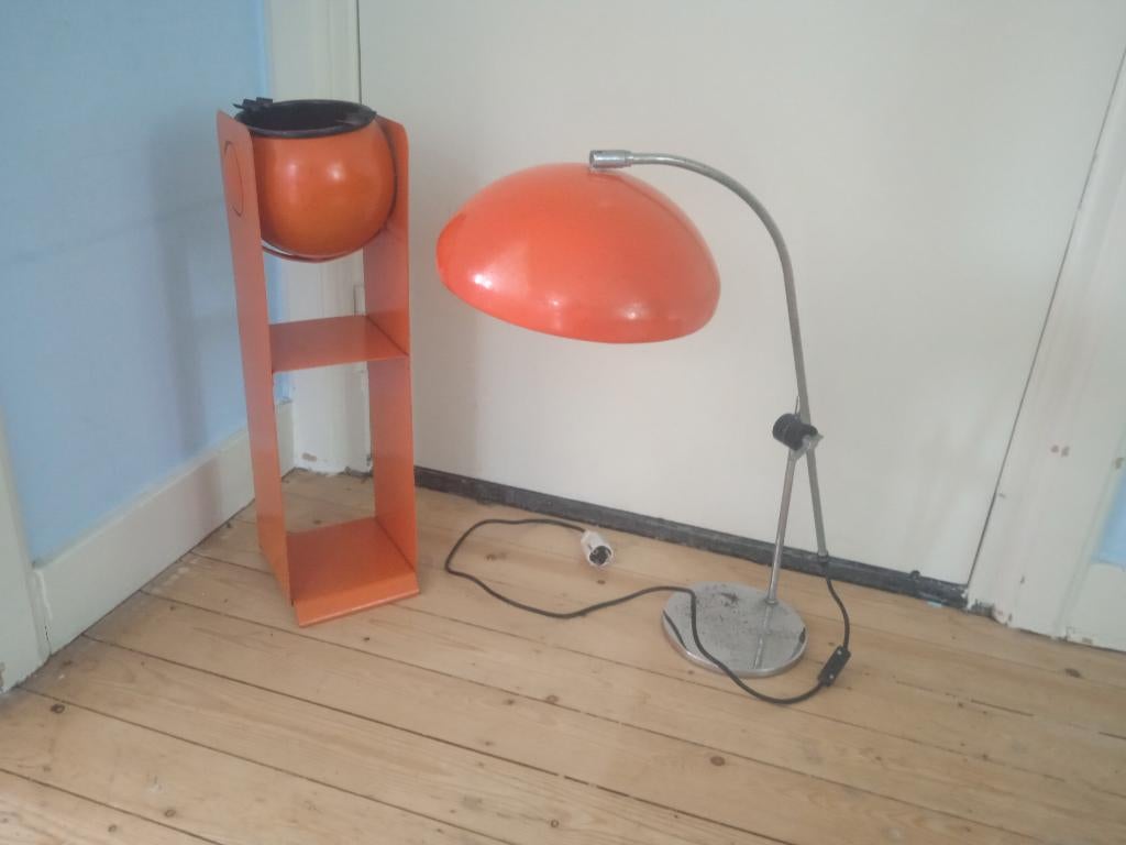 Grote Space Age oranje lamp 1970, Ophalen, Zo goed als nieuw, Space age