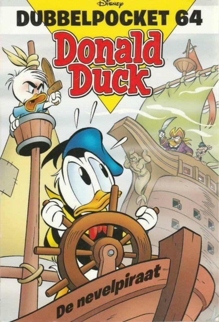 Donald Duck - dubbelpocket 64 - De nevelpiraat., Eén stripboek, Ophalen of Verzenden, Zo goed als nieuw