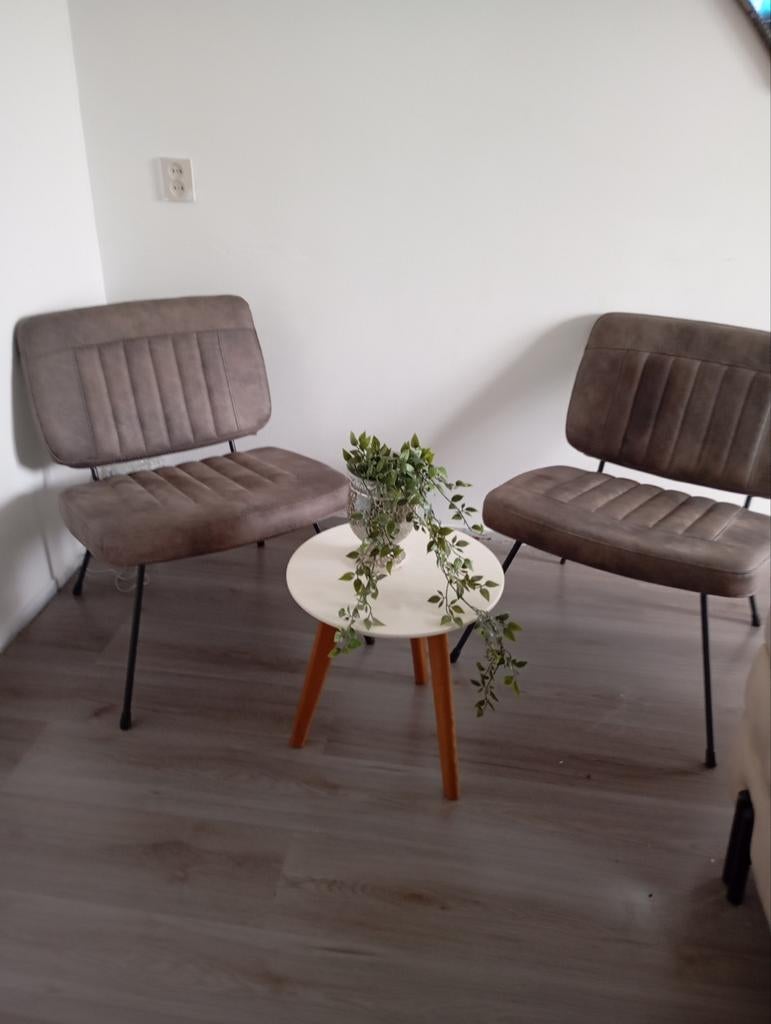 Egt leer twe stoelen