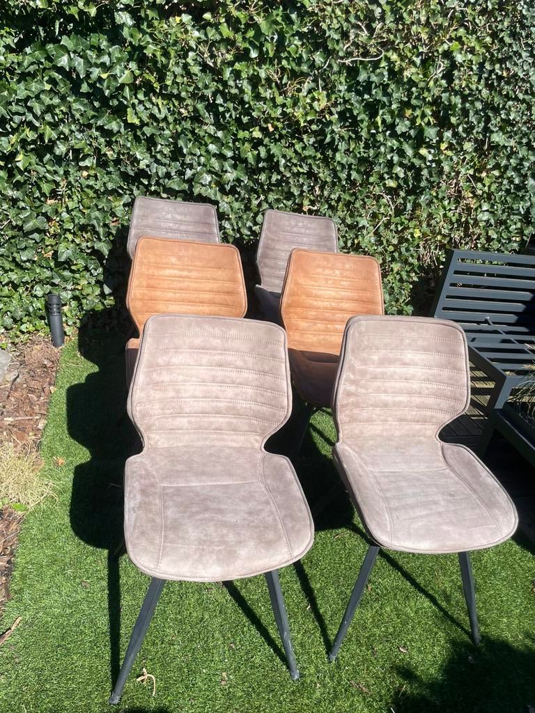 Eetkamer stoelen 6 stuks; 3 kleuren. 6 halen 4 betalen !!!, Huis en Inrichting, Stoelen, Gebruikt, Vijf, Zes of meer stoelen, Overige materialen