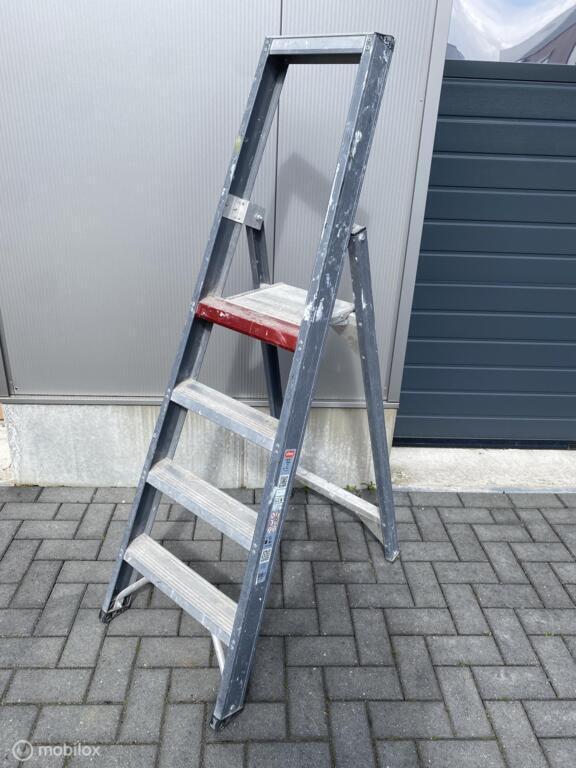 Altrex Falco bordestrap 4 treden, Doe-het-zelf en Verbouw, Ladders en Trappen, Ophalen, Gebruikt, Altrex, Altrex