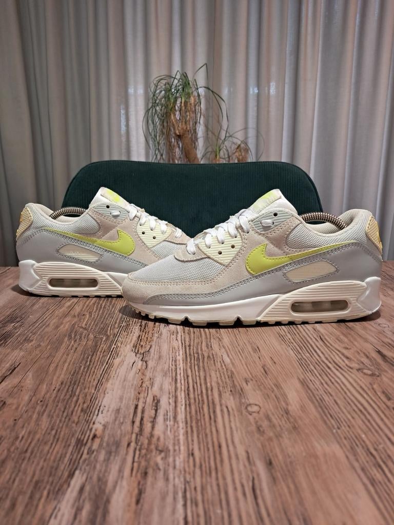 Nike Air Max 90 Premium 'Lemon Venom' Size 40, Wit, Nike, Ophalen of Verzenden, Sneakers of Gympen