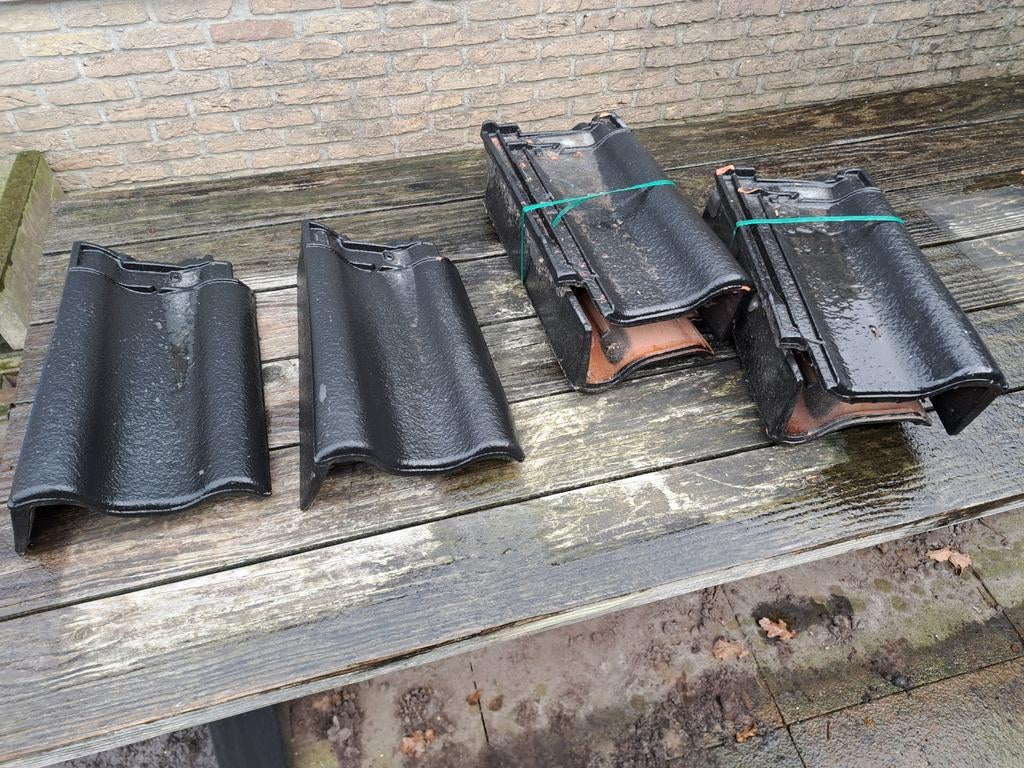 Gevelpannen Nelskamp F12u - Edel Engobe!, Ophalen, Steen of Klei, Zwart, Nieuw