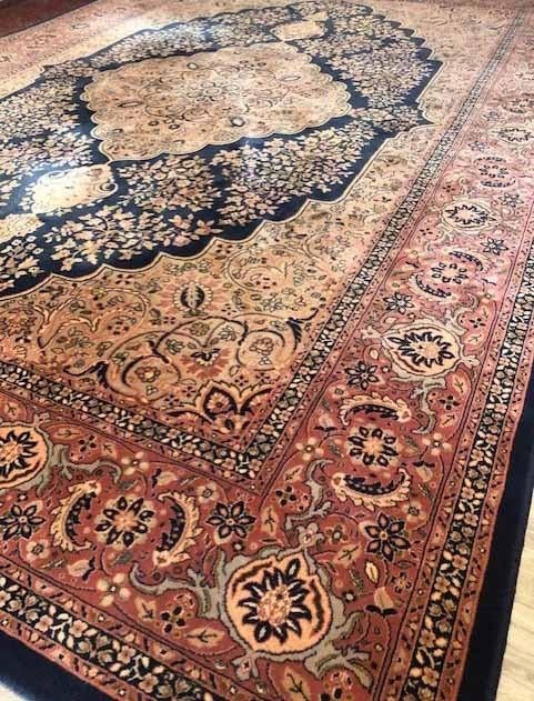 Groot vloerkleed- Perzisch tapijt vintage oudroze 350x240, Huis en Inrichting, Stoffering | Tapijten en Kleden, Crème, 200 cm of meer