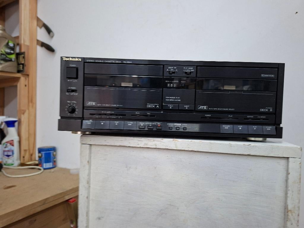 vintage technics dubbele cassettedeck rs x844, Ophalen of Verzenden, Dubbel, Overige merken, Tiptoetsen