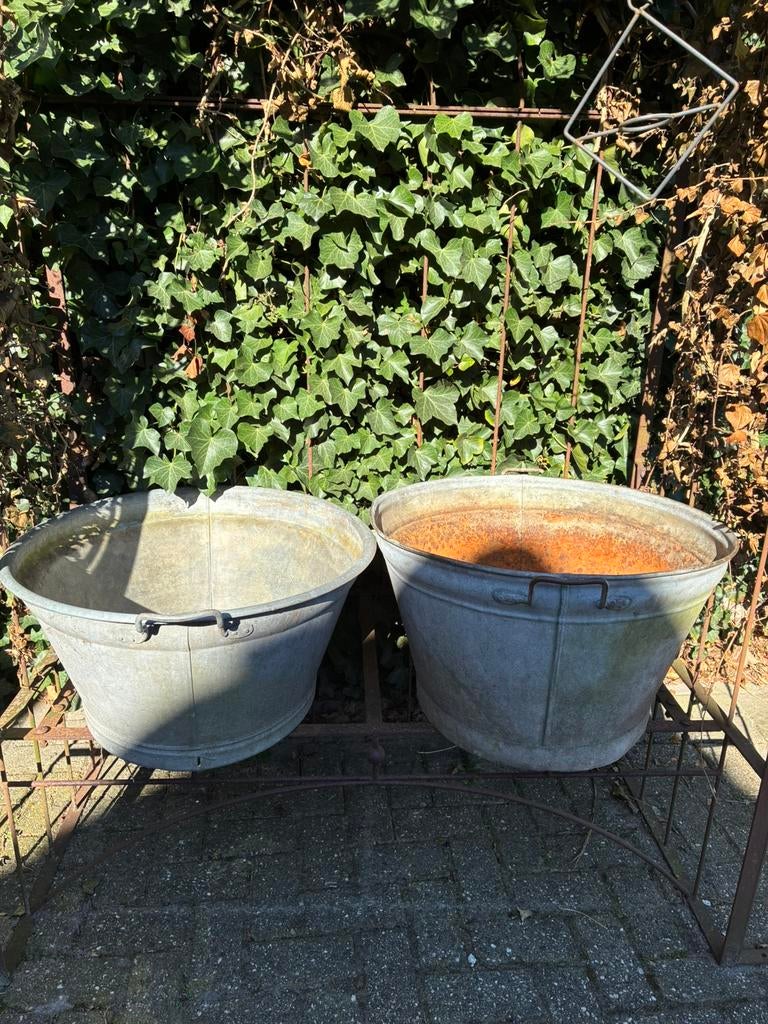 80 & 75L > Zinken bad, Ophalen, Gebruikt, Rond, Metaal