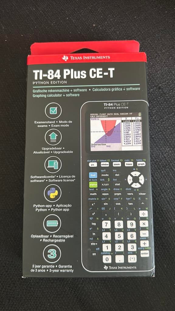 De Texas Instruments TI-84 Plus CE-T Python Edition, Ophalen, Grafische rekenmachine, Nieuw