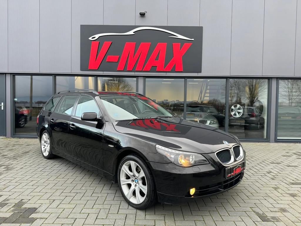 BMW 525i Touring AUT Executive NaviProfessional Clima, Automaat, Stof, Gebruikt, Zwart