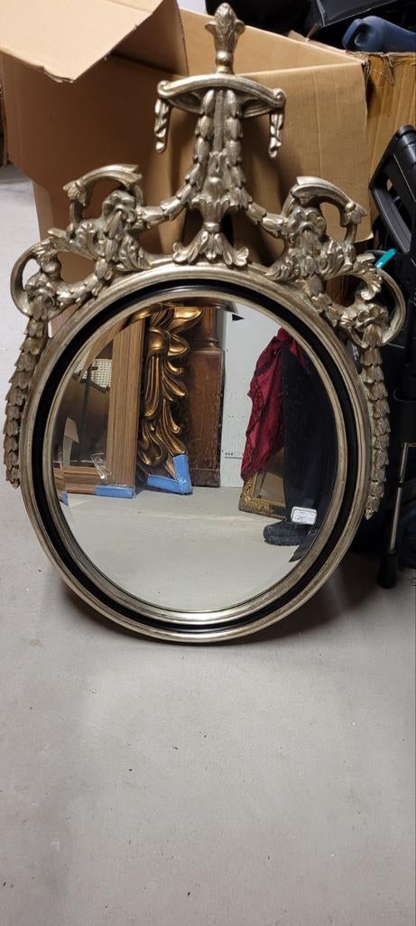 Barok spiegel rond 65cm tot hoogte 100cm, Ophalen, Minder dan 50 cm