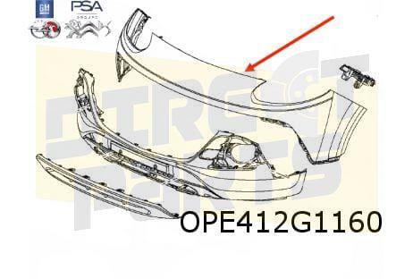 Opel Adam (1/13-9/19) Rocks voorbumper bovendeel (te spuiten, Auto-onderdelen, Carrosserie en Plaatwerk, -, -, Opel, Nieuw