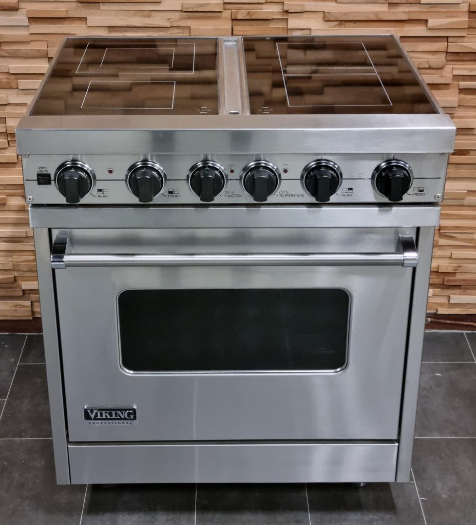 Luxe Fornuis Viking 76cm rvs keramisch 4 zone 1oven 80 cm, Witgoed en Apparatuur, Fornuizen, Niet ingevuld, 60 cm of meer, Keramisch