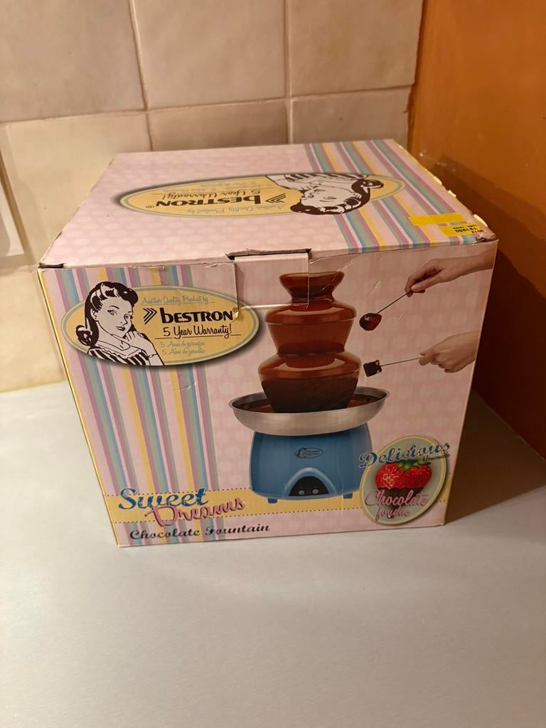 Bestron DUE 4007 chocolade fondue / fontein set, Ophalen of Verzenden, Zo goed als nieuw, Elektrisch, Fondueset