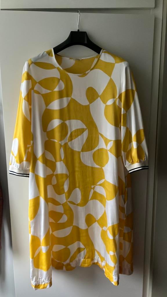 Bellerose. Gele/witte ongevoerde zomerjurk. Maat 42/44, Kleding | Dames, Geel, Maat 42/44 (L), Ophalen of Verzenden, Zo goed als nieuw