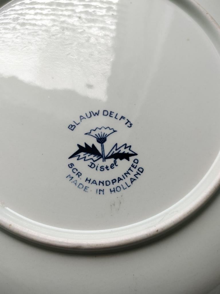 Zeldzaam Delfts Blauw Juliana Oranje Boven bord 1909, Antiek en Kunst, Ophalen