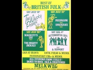 Poster Melkweg - Best Of British Folk, Gebruikt, Verzenden, A1 t/m A3, Overige vormen