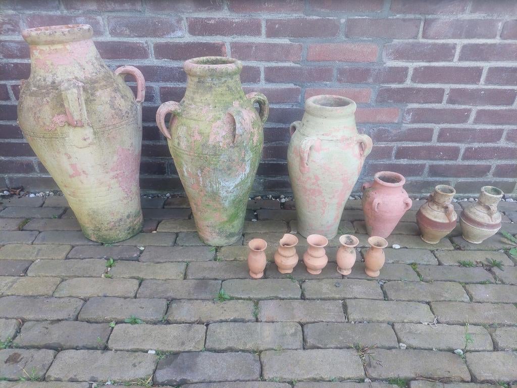 Grote kruiken 60cm aflopend - set van 6, Ophalen, Gebruikt