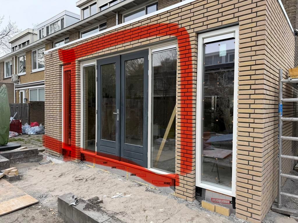 Pui met dubbele deur en zijlichten, Ophalen, Gebruikt