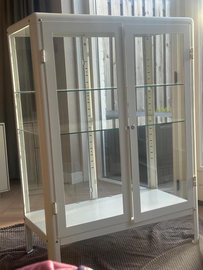 Vitrinekast Ikea Fabrikor wit, 80x40x113 cm, Ophalen, 25 tot 50 cm, 50 tot 100 cm