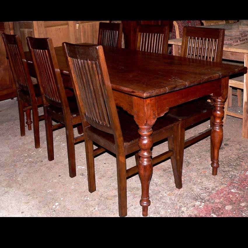 Antieke tafel 196x89 teak hout T27 landelijk geleefd * 50% *, Ophalen of Verzenden