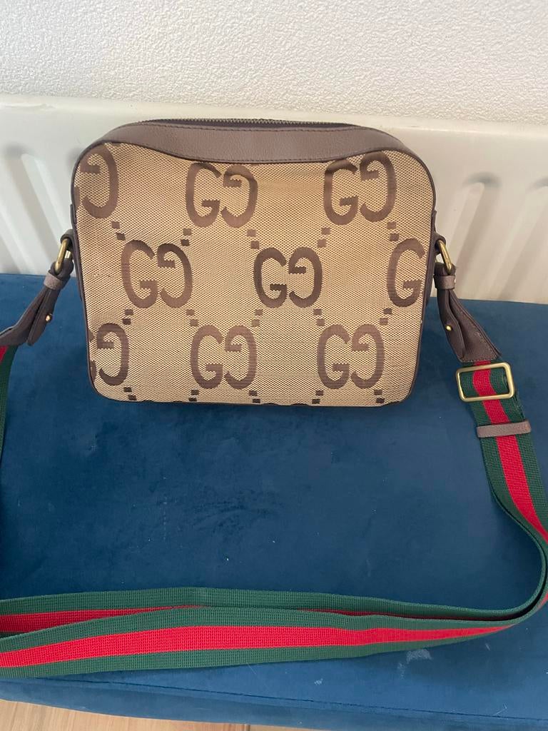 Gucci Heren Tas - Stijlvolle Crossbody met GG Monogram, Sieraden, Tassen en Uiterlijk, Tassen | Schoudertassen, Overige merken