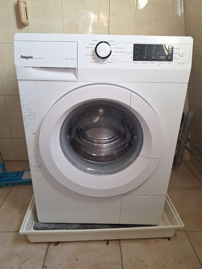 Pelgrim Sensocare wasmachine - Goed werkende staat 7KG 1400T, Ophalen, Gebruikt, Voorlader, 85 tot 90 cm