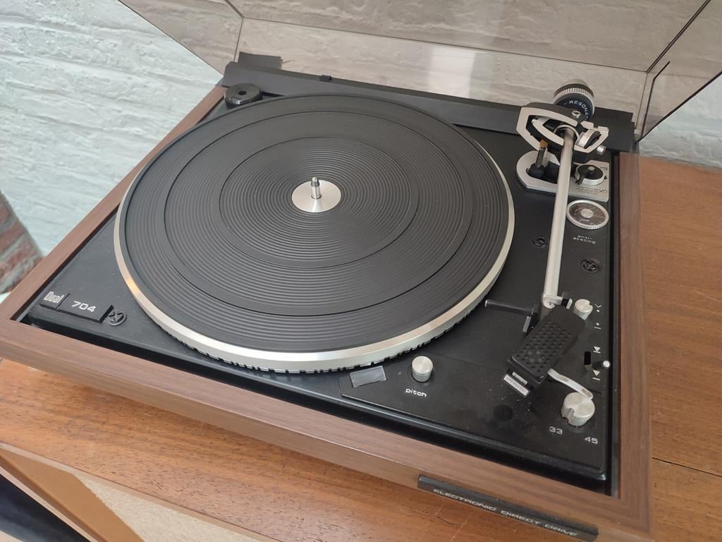 Dual 704 Direct Drive Platenspeler - Vintage Hifi, Ophalen, Gebruikt, Pitch-regelaar, Platenspeler