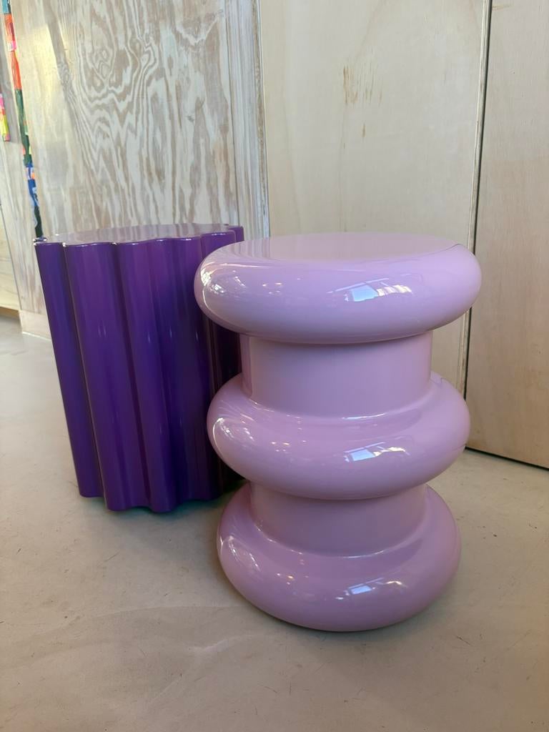 Kartell Pilastro kruk / bijzettafel Lila, Ophalen of Verzenden, Gebruikt, Kunststof